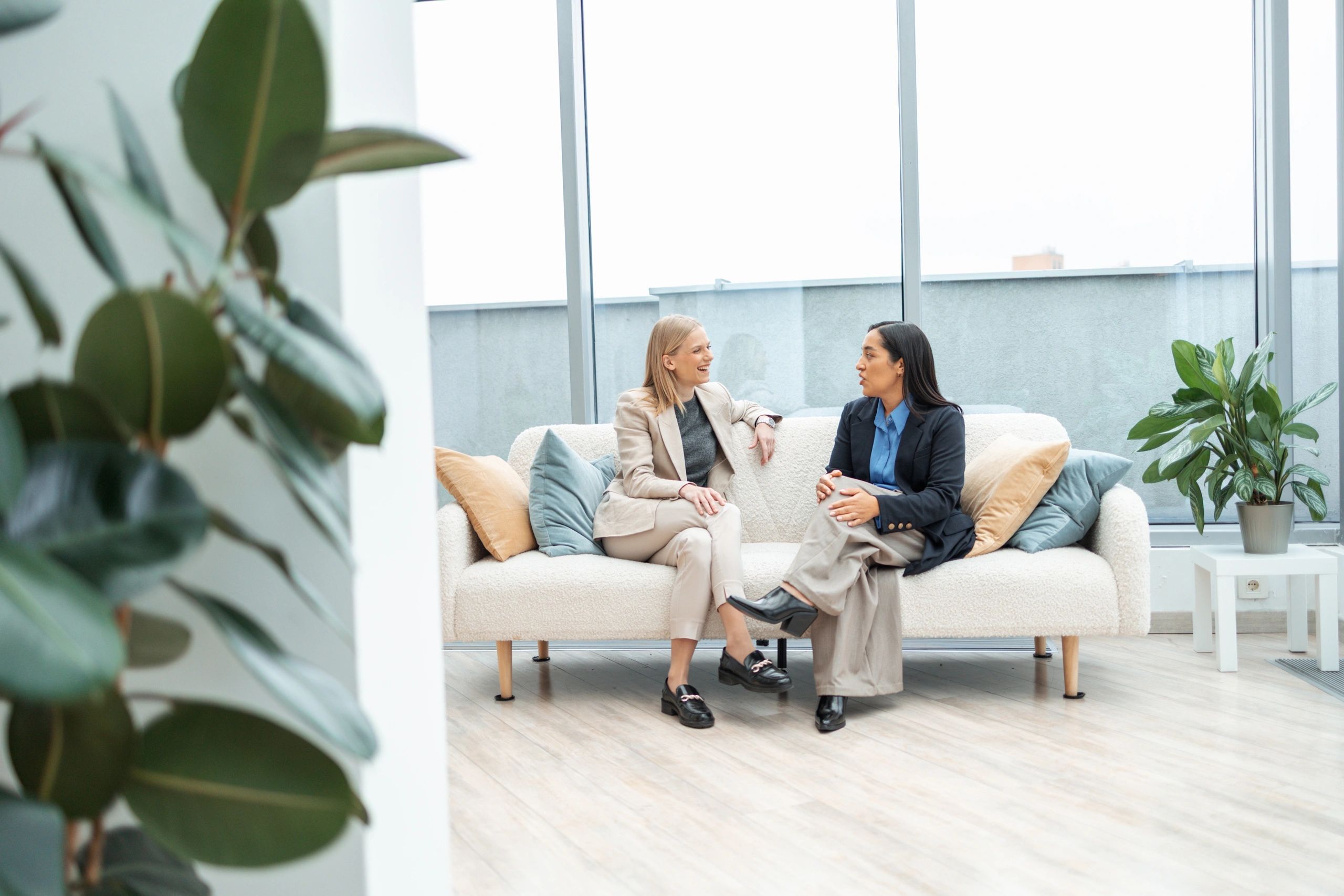 Professionals in consultation in a modern office